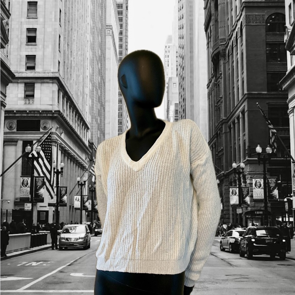 White Soft Fall Sweater